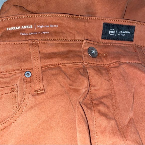 AG Adriano Goldschmied Pants Womens Sz 31 FARRAH Ankle Cocoa Cinnamon Silky Soft - Picture 3 of 10